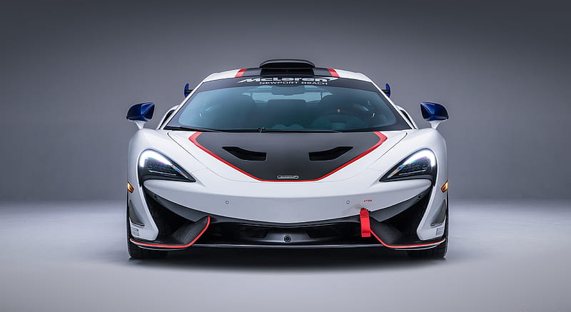 2018 McLaren 570S GT4 MSO X No. 8 White Red And Blue Accents - Front , car, HD wallpaper