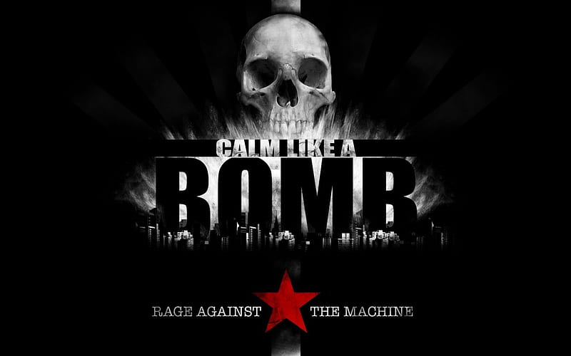 Rage Against The machine, Scull, Rock, Metal, Rage, la maquina, Against, Music, Bomb, Heavy, HD wallpaper