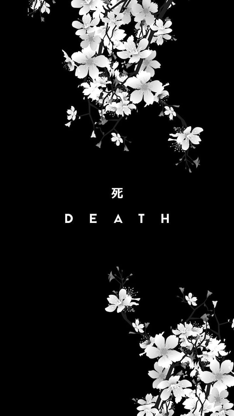 Death note, black, flower, HD phone wallpaper