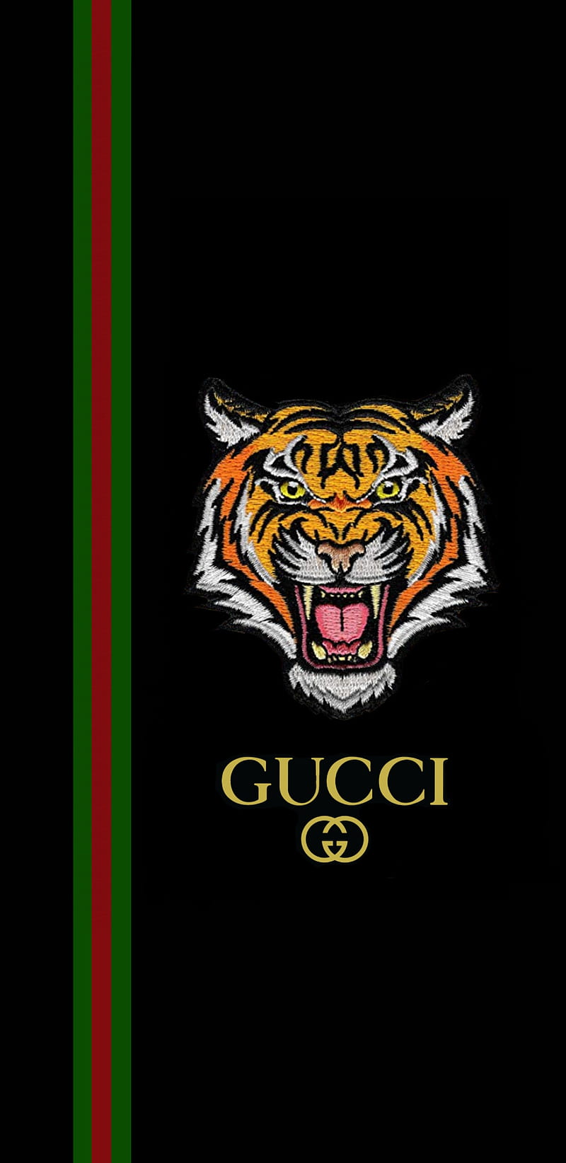 Gucci Tiger Samsung, black, dark