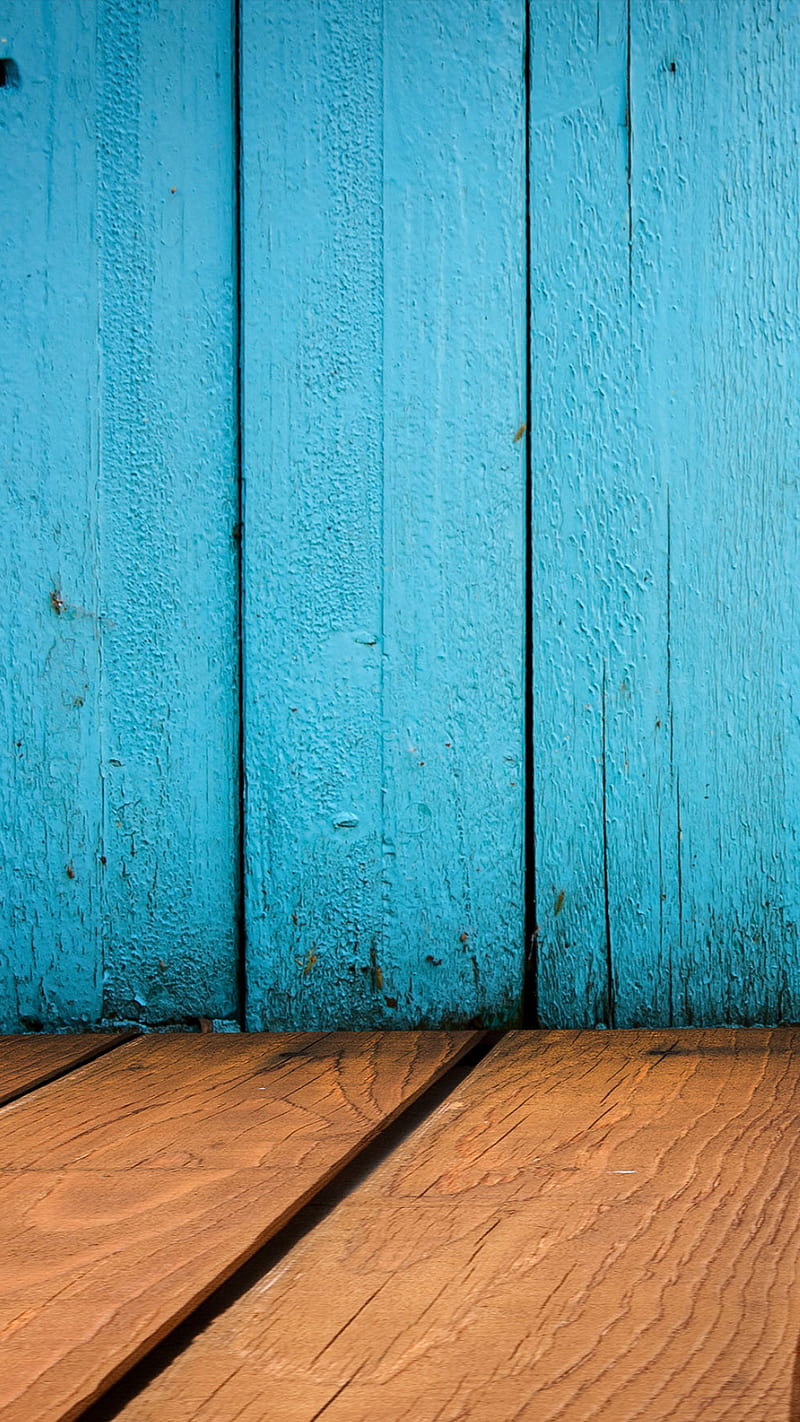 Blue wooden wall, blue, desenho, floor, turquoise, wall, wood, HD phone wallpaper