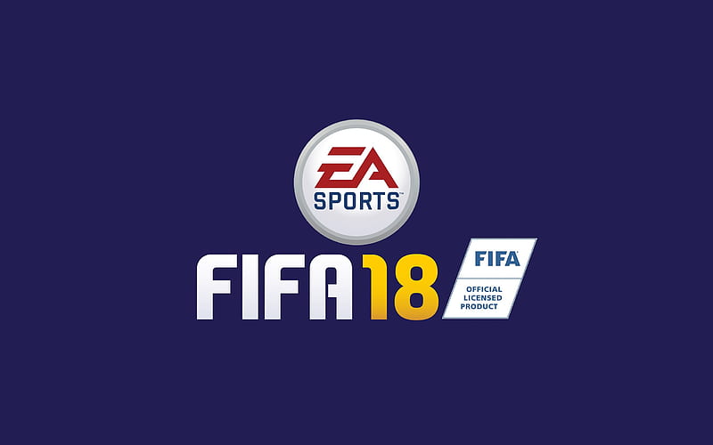 FIFA 18, logo, 2017 games, football simulator, HD wallpaper