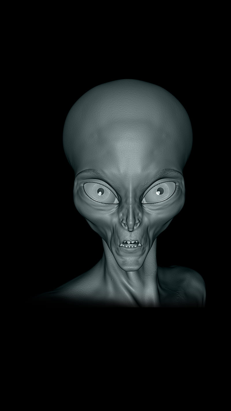 Alien, Kiss, area 51, dark, face, scary, space, HD phone wallpaper