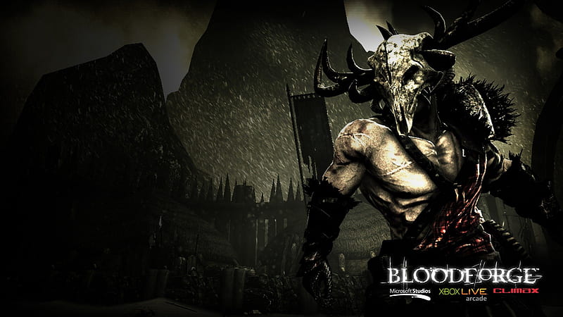 BloodForge, epic, warrior, demon, dark, game, HD wallpaper