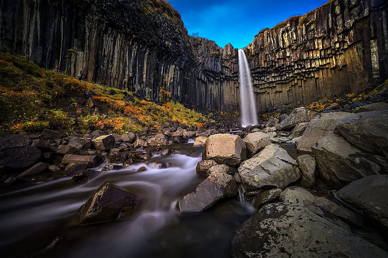 Waterfalls, Waterfall, Cliff, Iceland, Nature, Rock, HD wallpaper