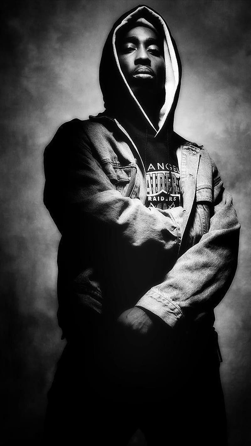 Hip Hop, Tupac In Smoky Background, tupac, smoky background, rapper, music, HD phone wallpaper