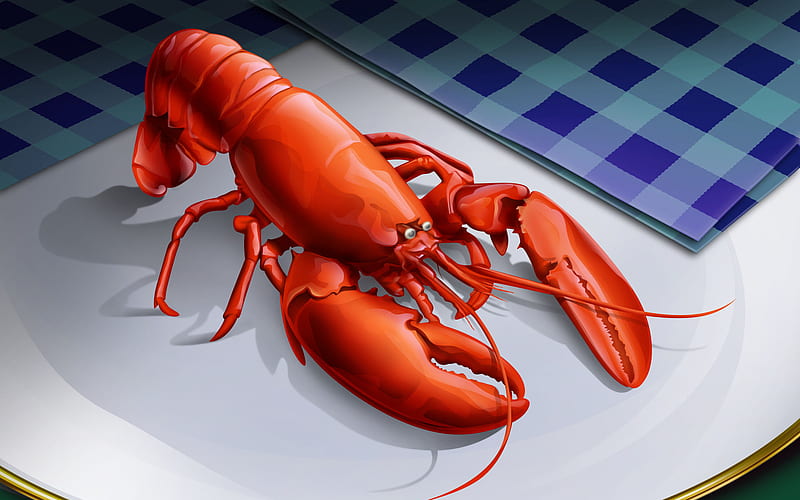 Lobster, f, d, a, s, HD wallpaper