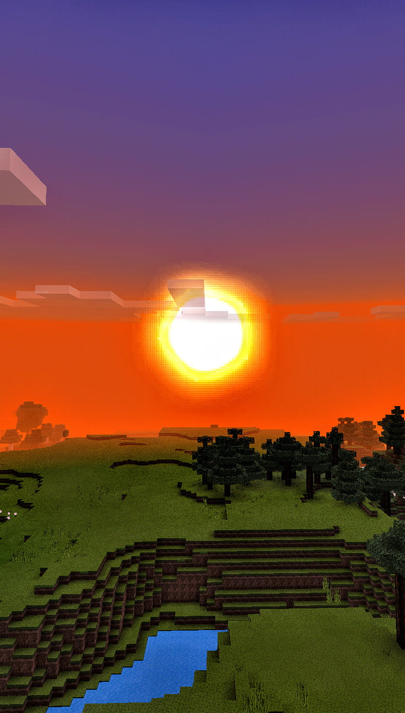 Wallpaper ID 464417  Video Game Minecraft Phone Wallpaper Sunset Sand  Cloud 720x1280 free download