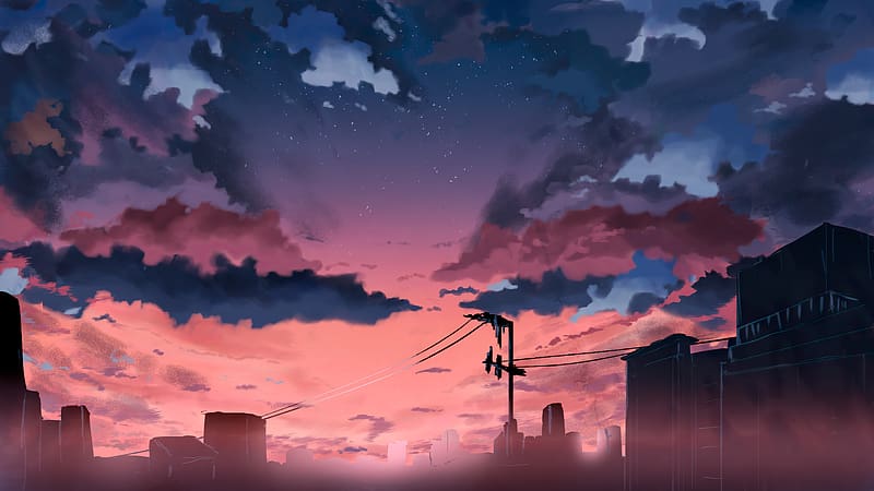 Anime, Sunset, Sky, HD wallpaper | Peakpx