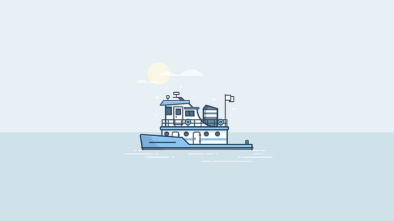 Boat Minimal , boat, minimalism, minimalist, artist, artwork, digital-art, HD wallpaper