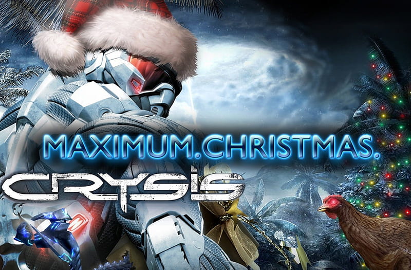 crysis maximum christmas , video games, games, HD wallpaper