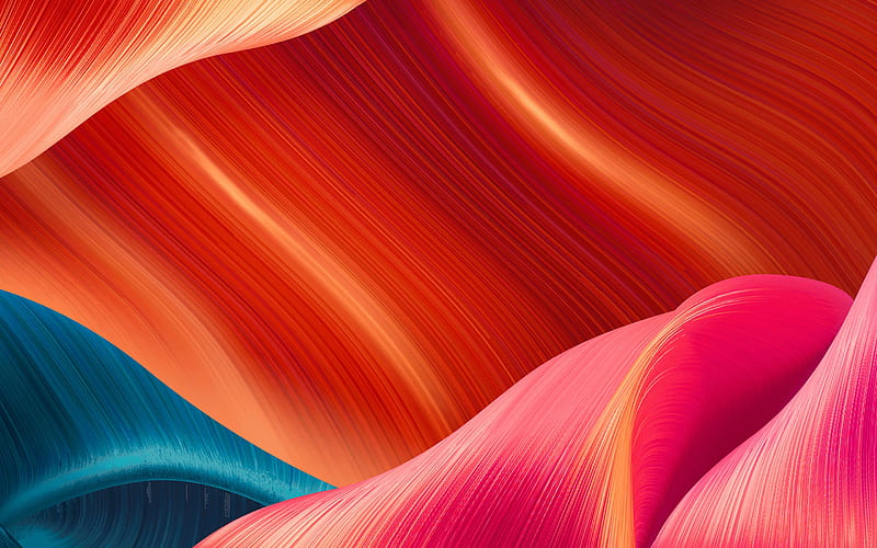 colorful abstract waves, 3D art, abstract art, colorful wavy background, abstract waves, creative, 3D waves, colorful backgrounds, waves textures, colorful 3D waves, HD wallpaper