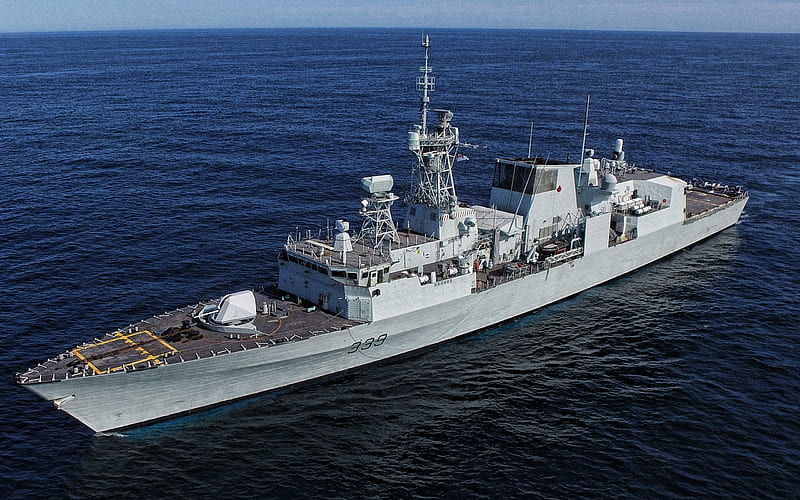 HMCS Charlottetown, FFH 339, Royal Canadian Navy, Canadian Patrol Frigate, Halifax-class frigate, Canadian warship, HD wallpaper