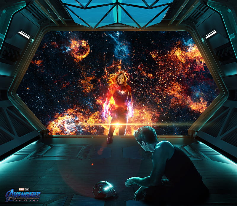 avengers: endgame, captain marvel, galaxy, explosion, guerra, iron man, Movies, HD wallpaper