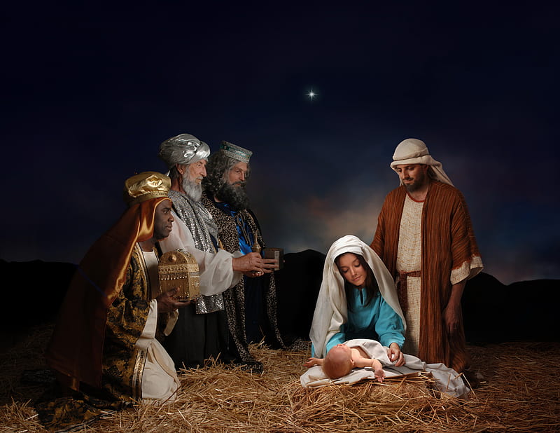 Birth of Christ, jesus, holiday, christmas, Christ, HD wallpaper