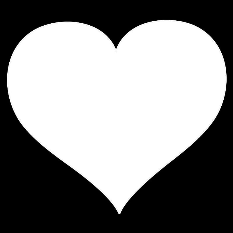 White heart, black, heart, white, HD phone wallpaper