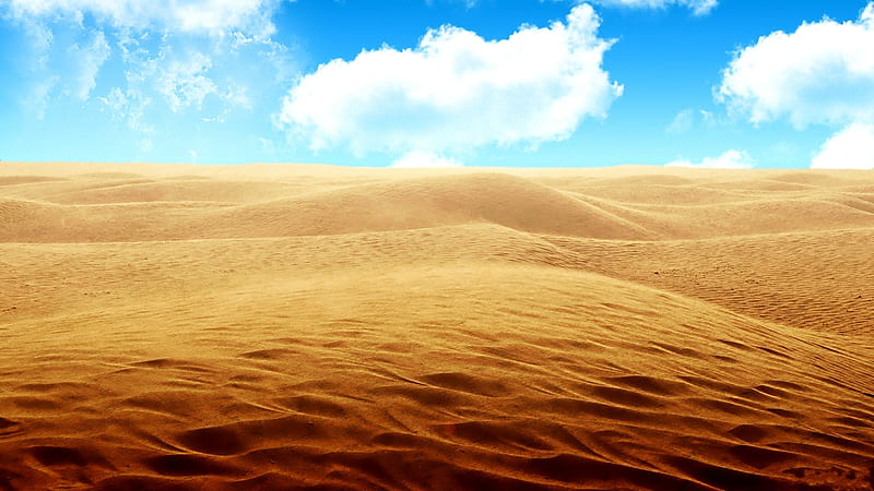 Land of Sand, pretty, wonderful, stunning, bonito, clouds, nice, sand, dunes, land, amazing, horizon, fantastic, country, sky, dune, skyphoenixx1, awesome, nature, HD wallpaper