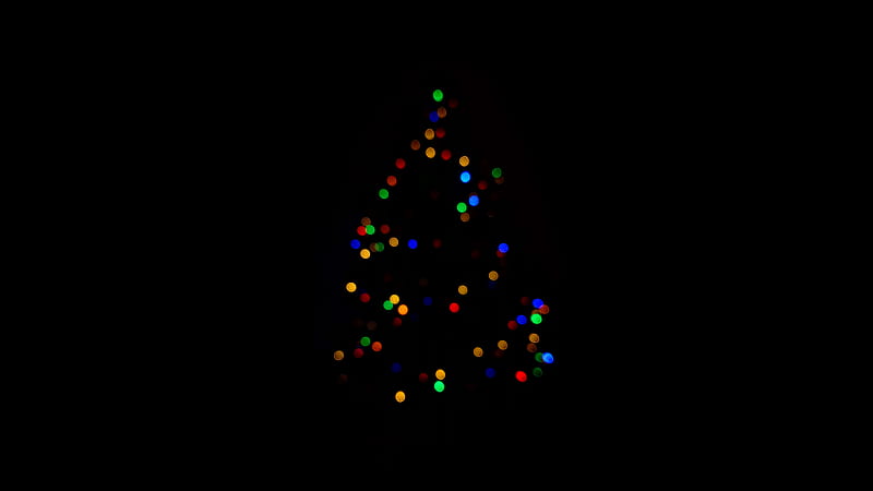 Christmas Tree Minimalism Dark , christmas, celebrations, , minimalism, minimalist, HD wallpaper