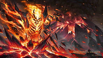 Download The fearsome Shadow Fiend dominates the battlefield Wallpaper |  Wallpapers.com