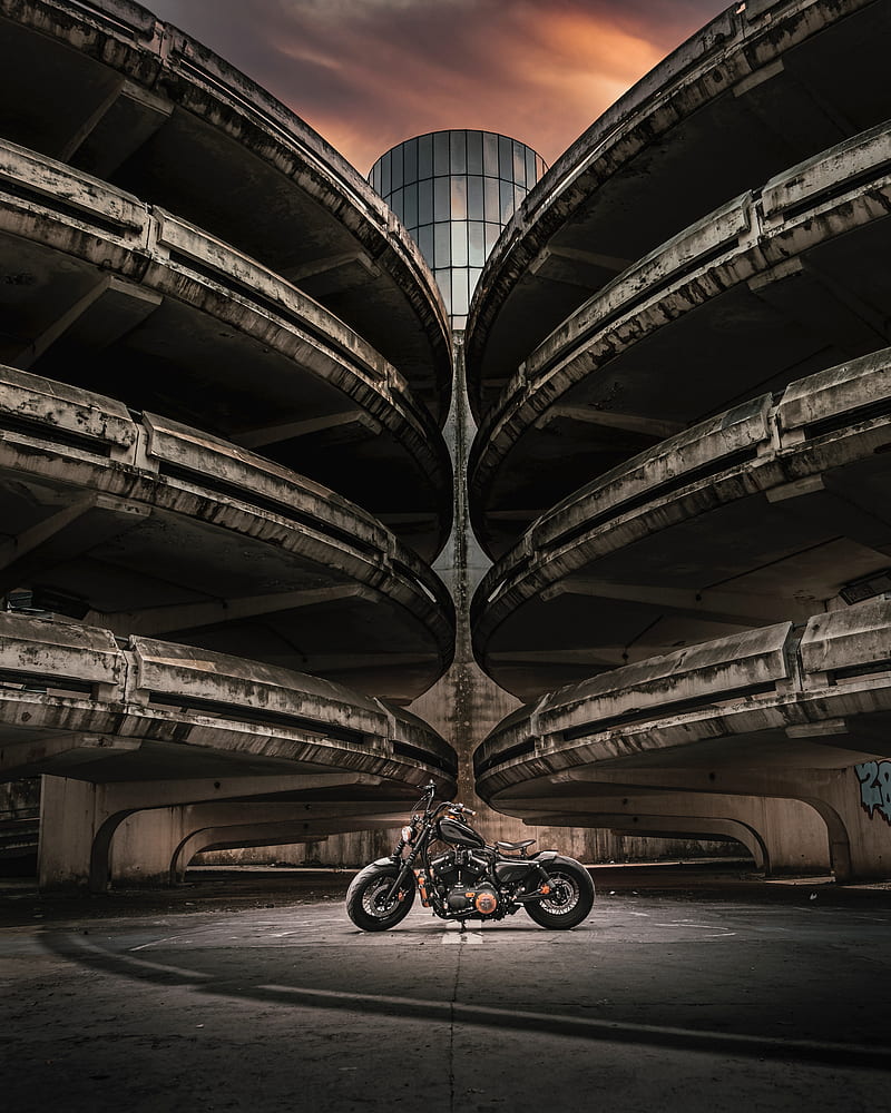 motorcycle, bike, side view, parking, asphalt, HD phone wallpaper