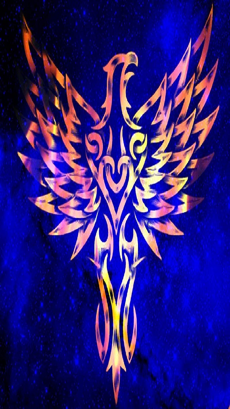 Fire bird blue sky, bird, fire, fire bird, phoenix, HD phone wallpaper |  Peakpx