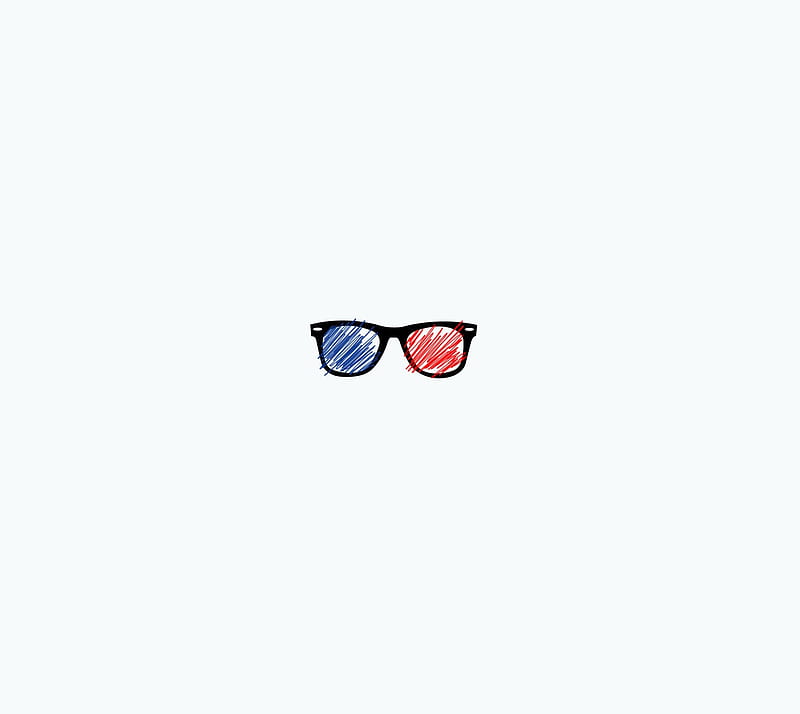 Minimalism, glasses, white, HD wallpaper