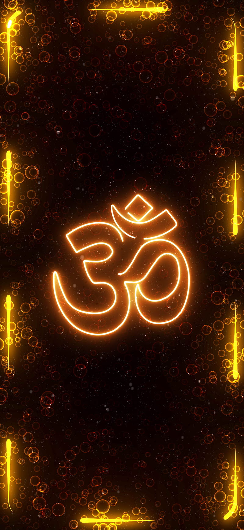 Neon Om Frame, 3d, glow, god, hindu, maha shivratri, mahadev ...