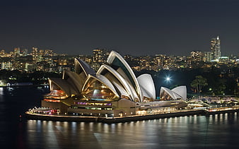 HD opera-house-at-night wallpapers | Peakpx