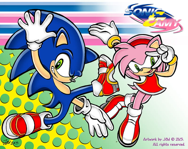 Sonic And Amy Wallpaper Possibly Containing Anime Entitled  Amy Rose As  Sonic  Free Transparent PNG Clipart Images Download
