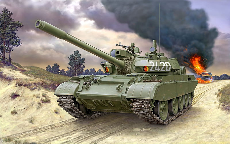 T-55, Soviet tank, old armored vehicles, old tanks, USSR, Т-55АМ-2B, HD wallpaper