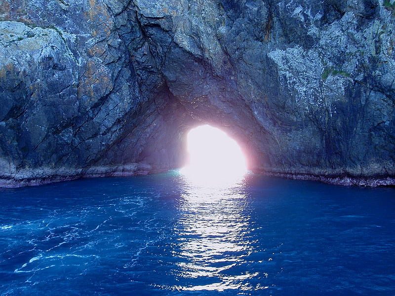 Hole-in-Rock-Blue Water, cool, water, hole, in-rock, blue, HD wallpaper