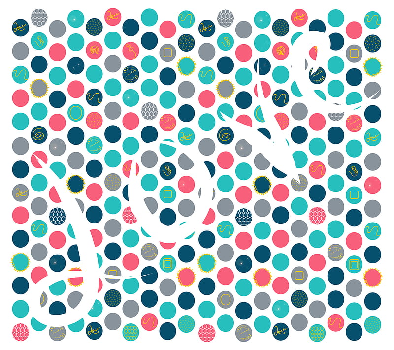 Love Dots Aqua Circles Gold Navy Pink White Hd Wallpaper Peakpx - Rose Gold Polka Dot Wallpaper 4k For Pc