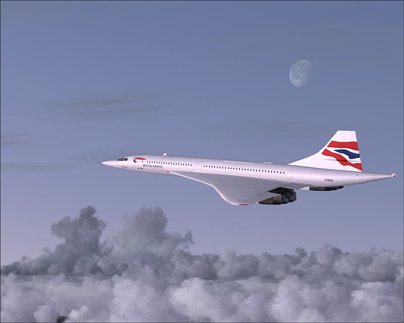 Concorde British Airways, aircraft, airplane, airliner, concorde, HD wallpaper