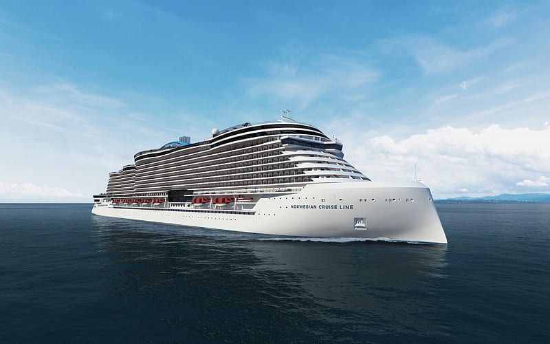 Norwegian Cruise Line, concept of a luxury cruise liner, large white ship, Passenger Ship, NCL, Cruise Line, HD wallpaper