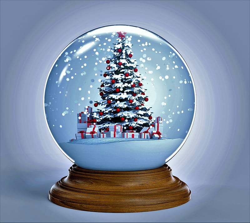 snow globe, abel, ball, cristmas, new year, super, HD wallpaper