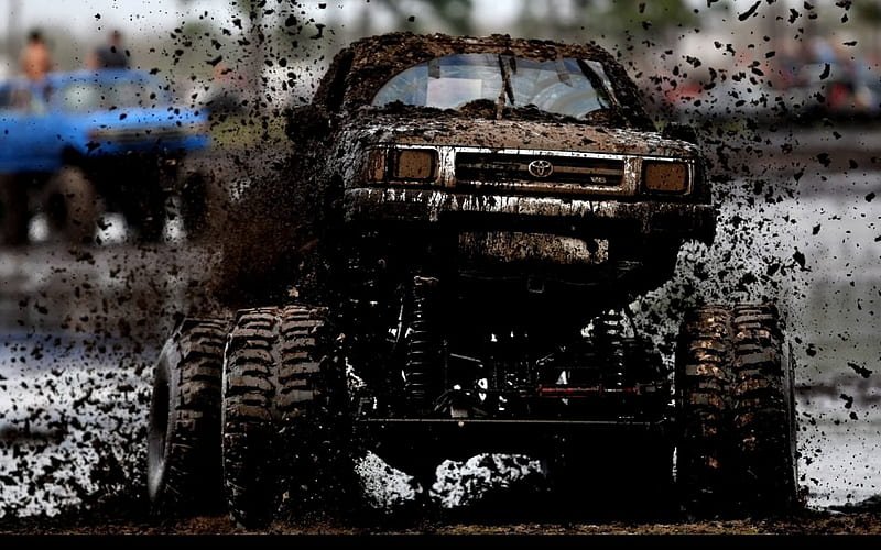 mud truck, mud, monster, truck, toyota, HD wallpaper