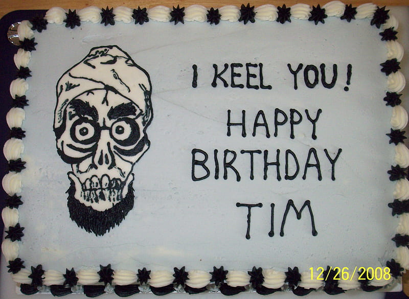 achmed the dead terrorist cake, cake, funny, achmed, birtay, HD wallpaper