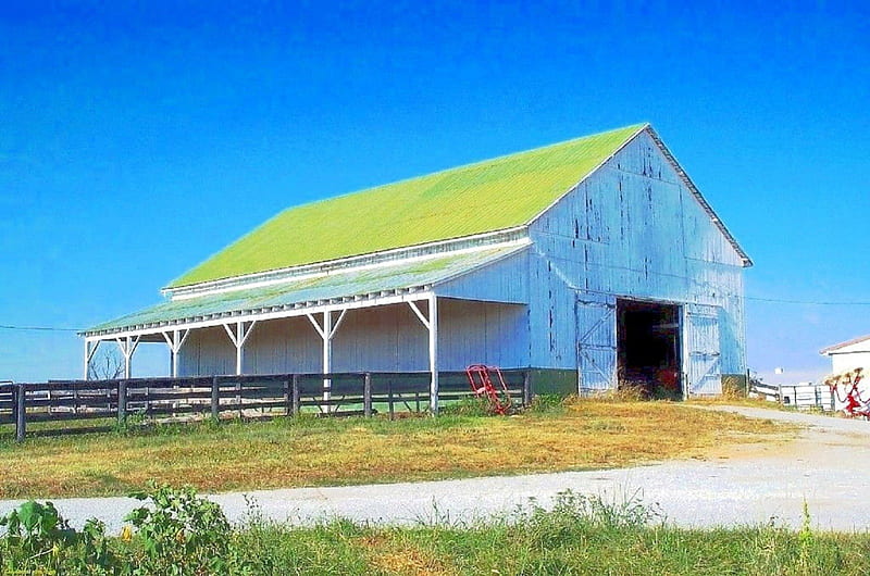 Barn in Kentucky, Farms, Barns, Rural, Architecture, HD wallpaper