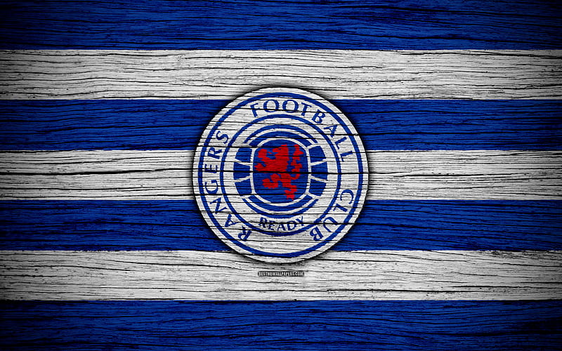 Rangers F.C., soccer, rangers, crest, emblem, rangers fc, glasgow rangers, the light blues, club, the teddy bears, logo, rangers football club, the gers, football, scottish, team, wooden, HD wallpaper