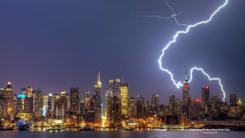 Lightning Strike, New York City, graphy, lightning, storm, New York City,  HD wallpaper | Peakpx
