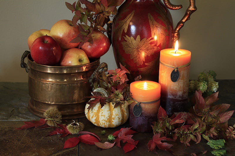 *** Autumn harvest ***, fall, autumn, harvest, apples, nature, HD wallpaper