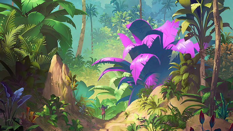 Jungle and Background, Jungle Illustration, HD wallpaper