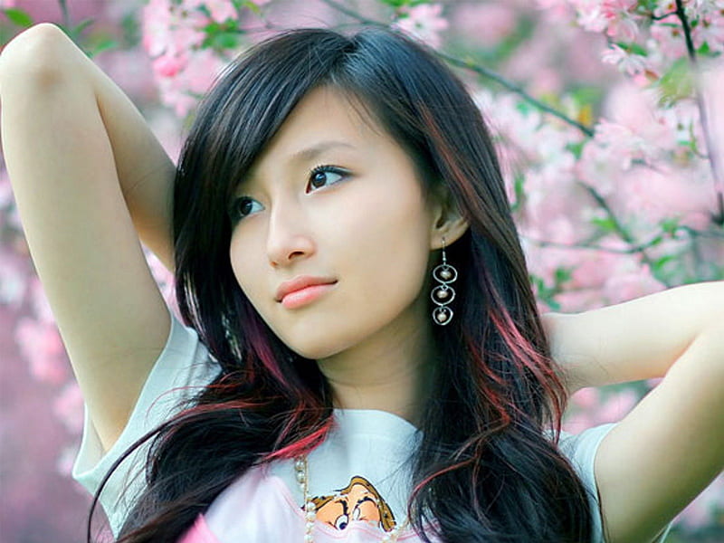 Cute asian girl wallpaper
