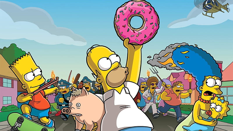 The Simpsons, The Simpsons Movie, Bart Simpson, Homer Simpson, Marge Simpson, HD wallpaper