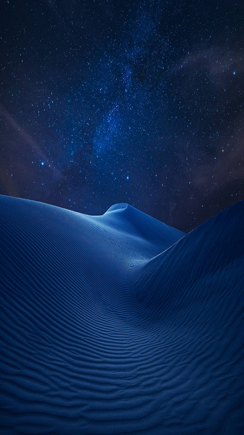 Desert night, abstract, dark, desenho, nature, simple, stars, HD phone wallpaper
