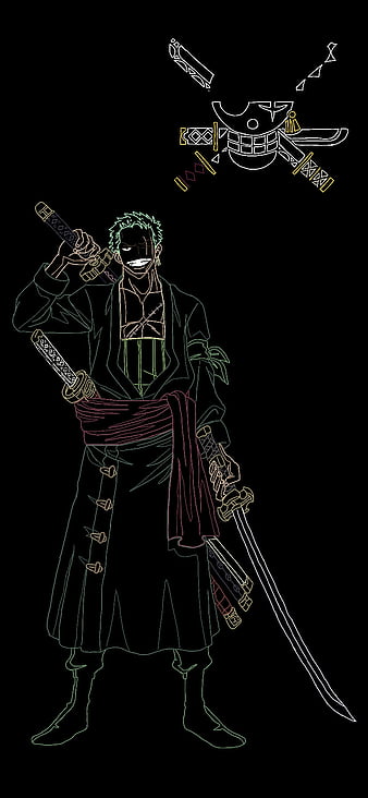 Roronoa Zoro Wallpaper 4K, AMOLED, One Piece, Pirate Hunter