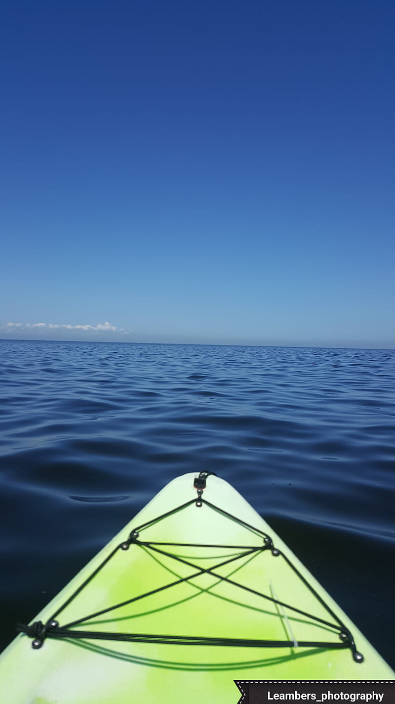 Ocean views, boat, kayak, nature, outside, HD phone wallpaper