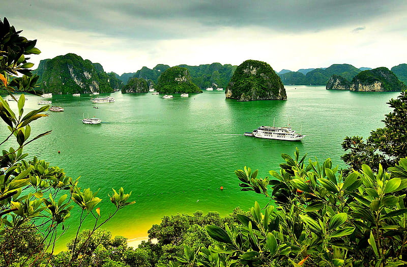 Halong Bay, Vietnam, Halong, nature, Vietnam, Bay, HD wallpaper