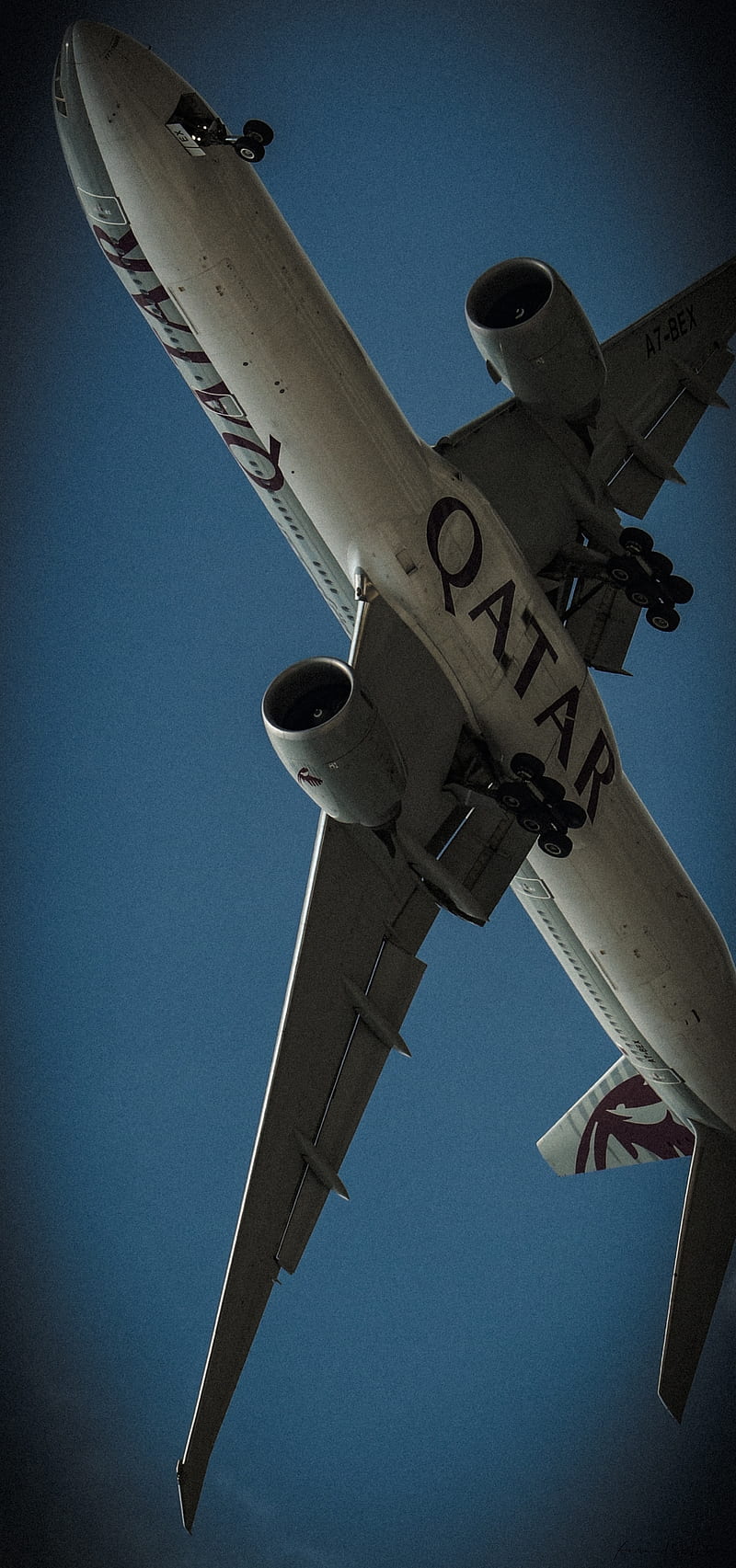 Qatar Boeing 777-3DZ, aeroplane, aircraft, airplane, aviation, HD phone wallpaper