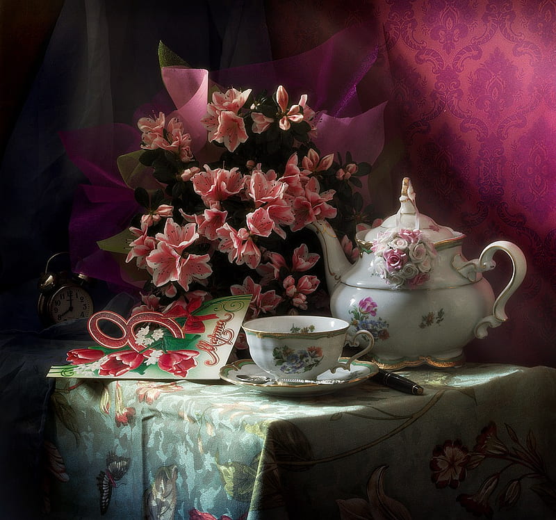 Tea Time for All Womans on Dn - 8. March, flovers, tea time, womans, march, HD wallpaper
